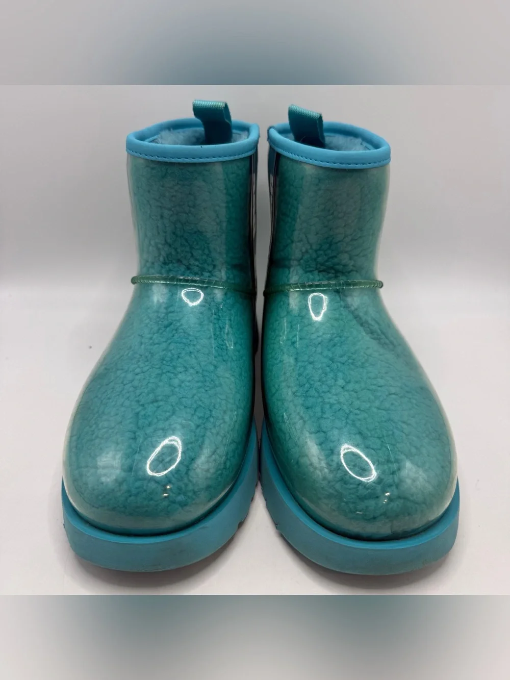 UGG Classic Clear Mini Women’s Size 8 Turquoise Waterproof Rain Boots